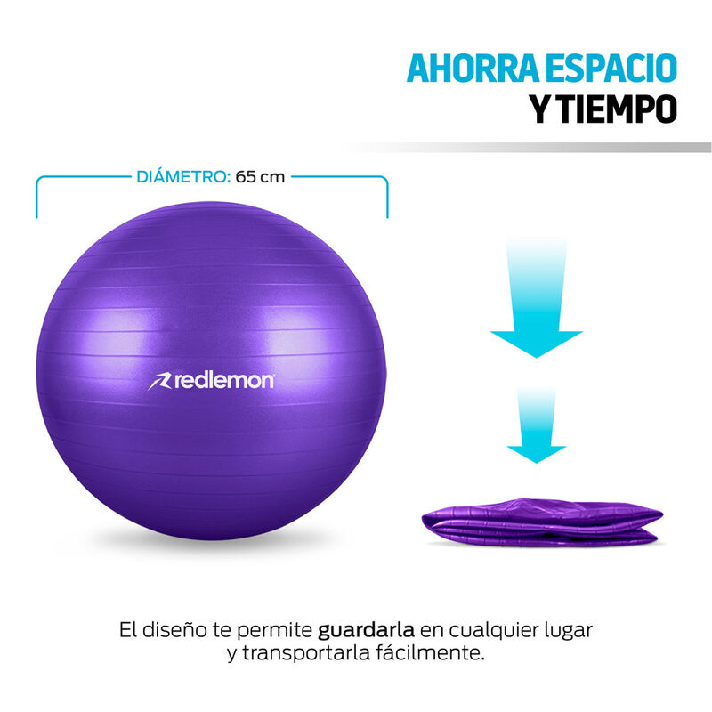 Pelota de Yoga P&uacute;rpura Redlemon, 79489 image number null