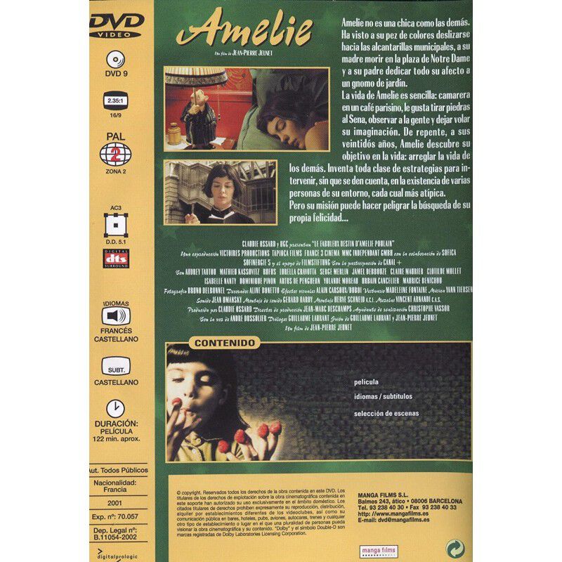 Am&eacute;lie (edici&oacute;n Especial, 2 Discos) [dvd.] (200... image number null