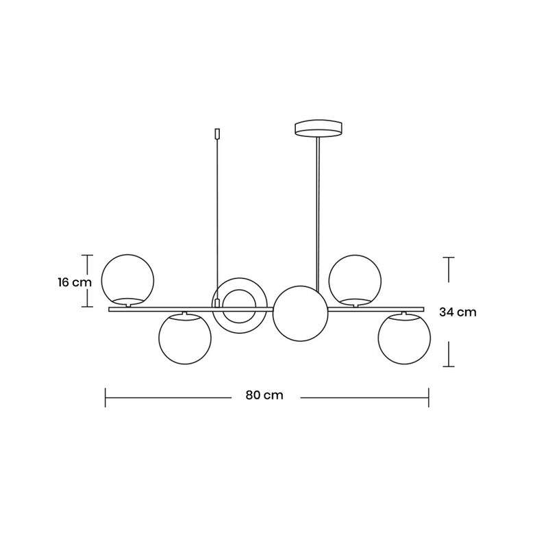 MIL LUCES  LAMPARA DE TECHO ZIBAL COLGANTE image number null