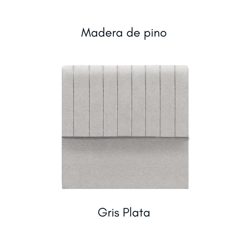 Cabecera Parma Individual Gris Plata image number null