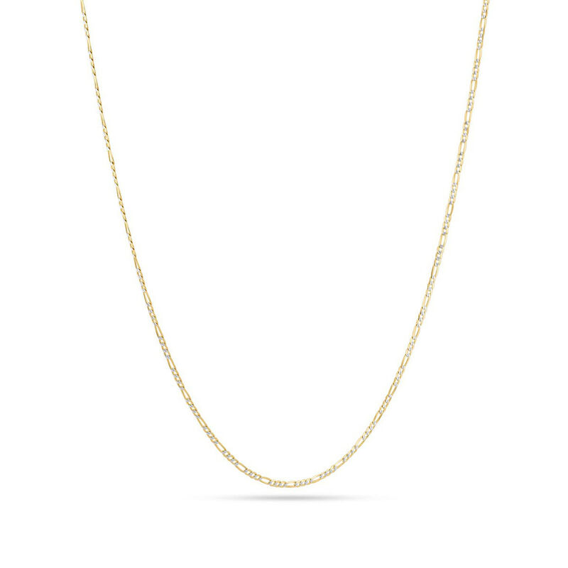 Cadena De Oro Amarillo Con Platinado 14K 3X1 (4... image number null