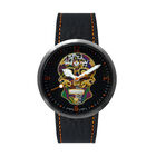 Reloj Nivada Huichol Pavonado Titanio/Piel Naranja Arábigo