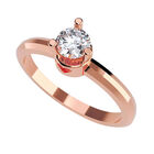 Anillo de Compromiso de 14K con Diamante de Laboratorio 0.20 CT F VS1 Talla 6.5 ORO ROSA 14K&ndash; / FJ833-20-14R-LG-65