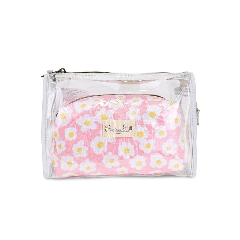 Set Cosmetiquera Floreada Color Rosa con Bolsa ... image number null