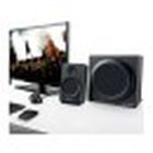 Bocinas para PC Logitech Estéreo incluye subwoofer entrada 3.5 mm entrada RCA entrada audífonos 40 W RMS.