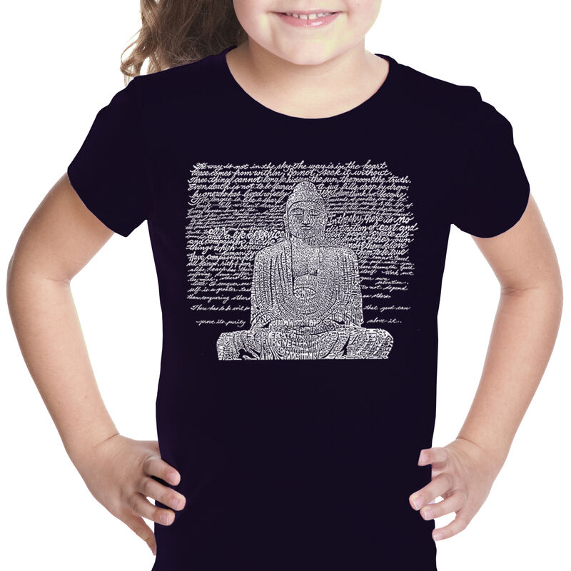 Camiseta Word Art Para Ni&ntilde;a - Buda Zen - Negro image number null