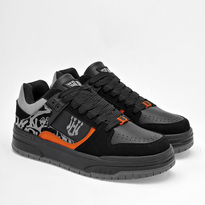 What'S U? Tenis urbano para hombre. Negro gris ... image number null