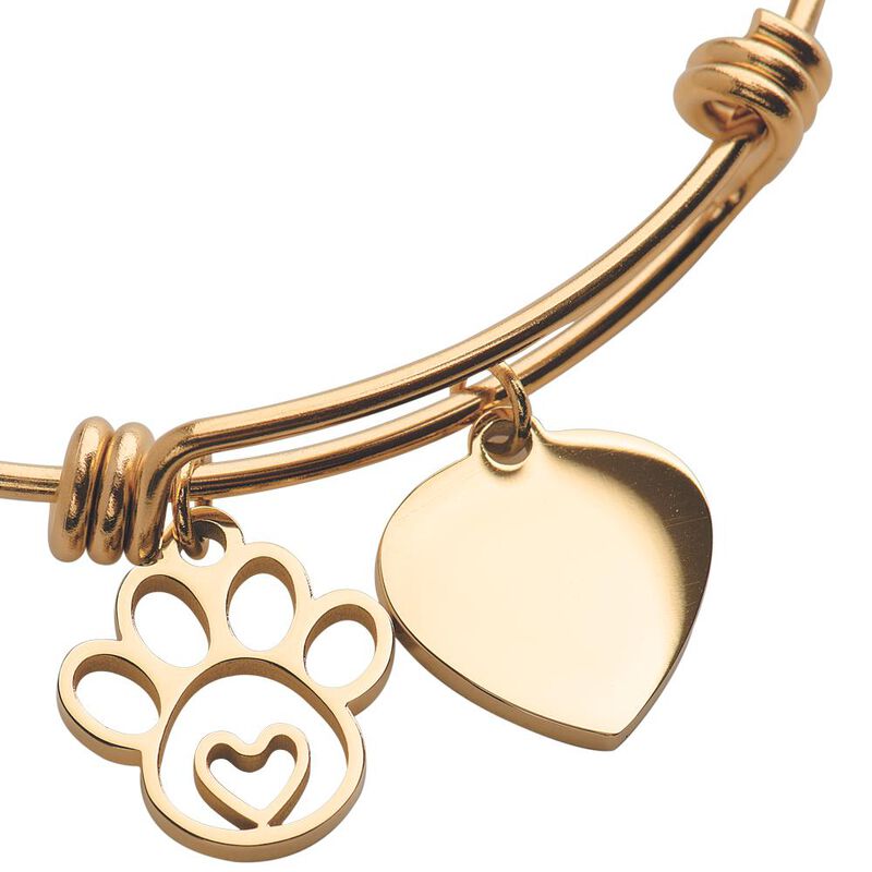 Pulsera Acero Inoxidable, Huella Gato Perro Cor... image number null