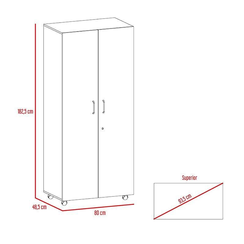 Closet Iker, Beige y Blanco, con Maletero y Rod... image number null