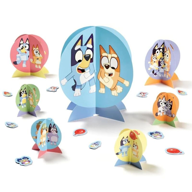 Kit De Centro De Mesa Amscan Bluey, Juego De 27... image number null