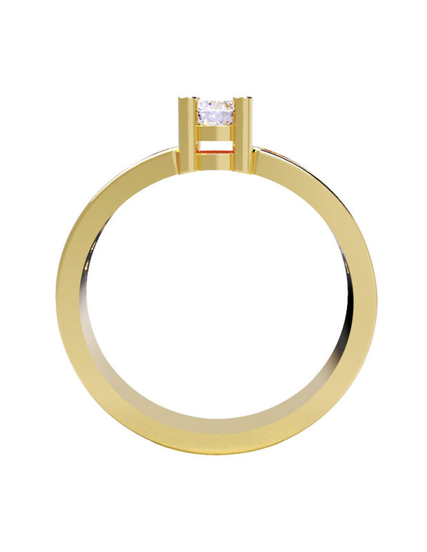 Anillo de Compromiso en Oro de 10K con Circonia... image number null