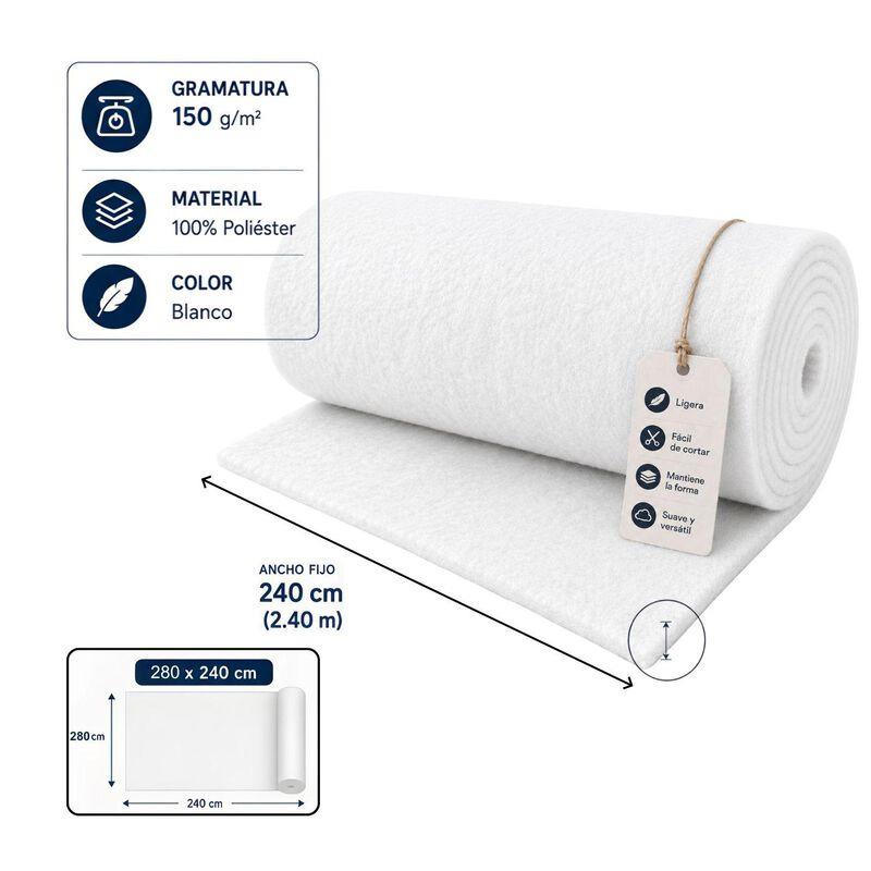 Delcr&oacute;n Laminado Guata Acolchada Planchado 150g... image number null