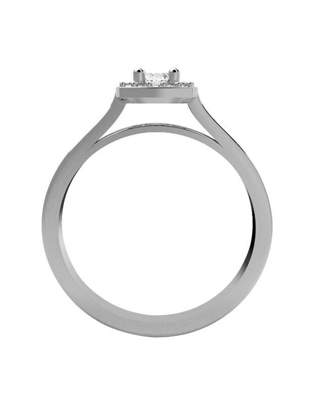 Anillo de Compromiso de 14K con Diamante de Lab... image number null