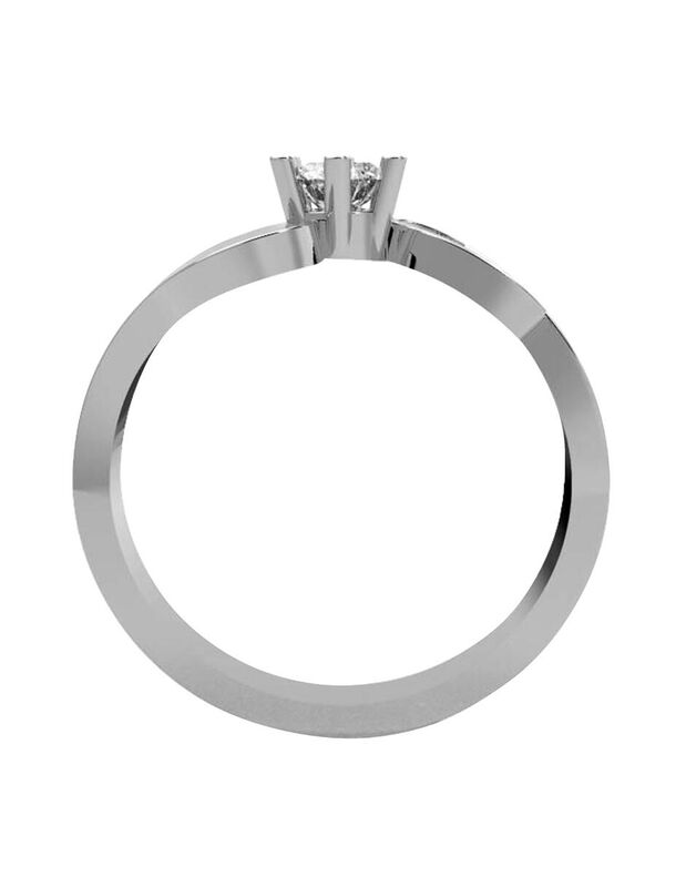 Anillo de Compromiso de 14K con Circonia Talla ... image number null