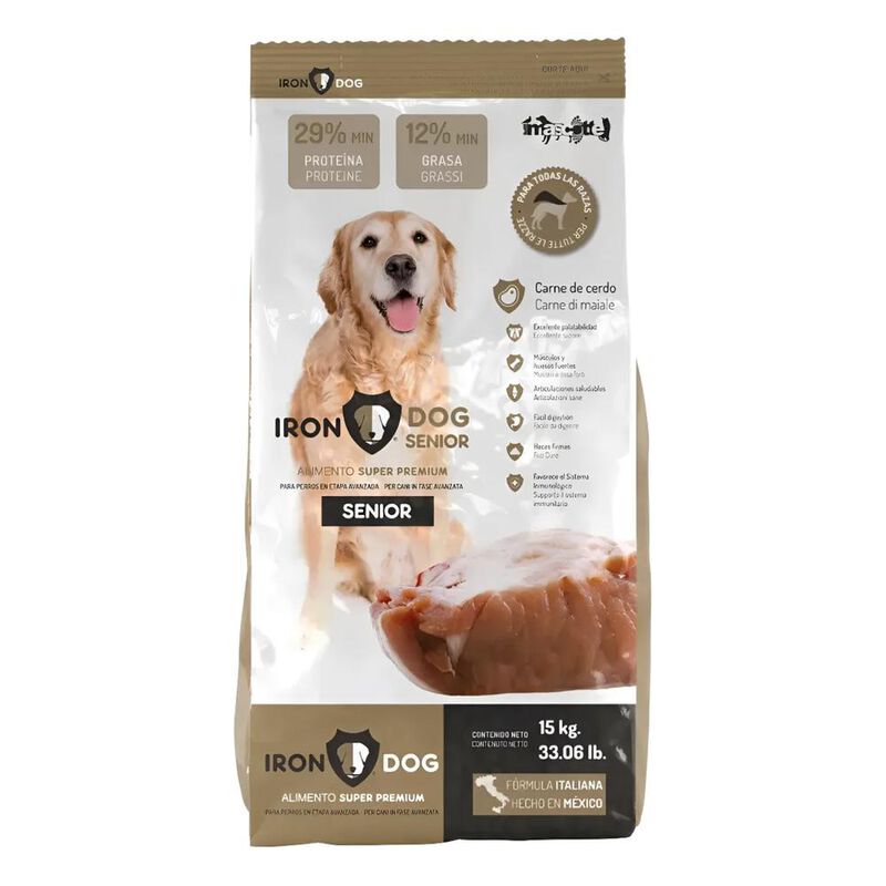 Iron Dog Super Premium Dog Senior 15 Kg Mas Pel... image number null