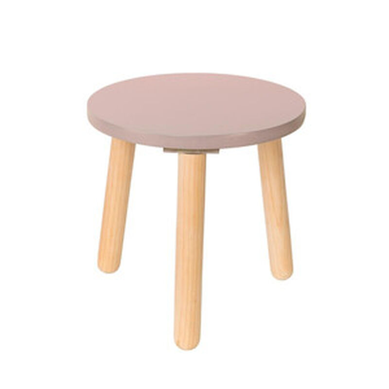 Banquito de Madera para Ni&ntilde;os- Redondo - Rosa image number null