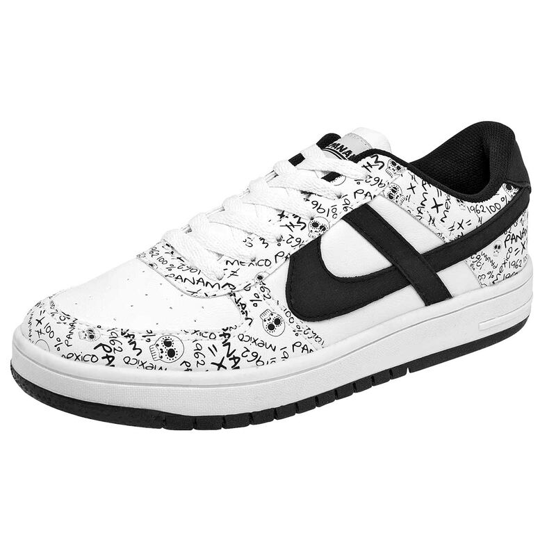 Panam Tenis urbano para hombre blanco negro image number null