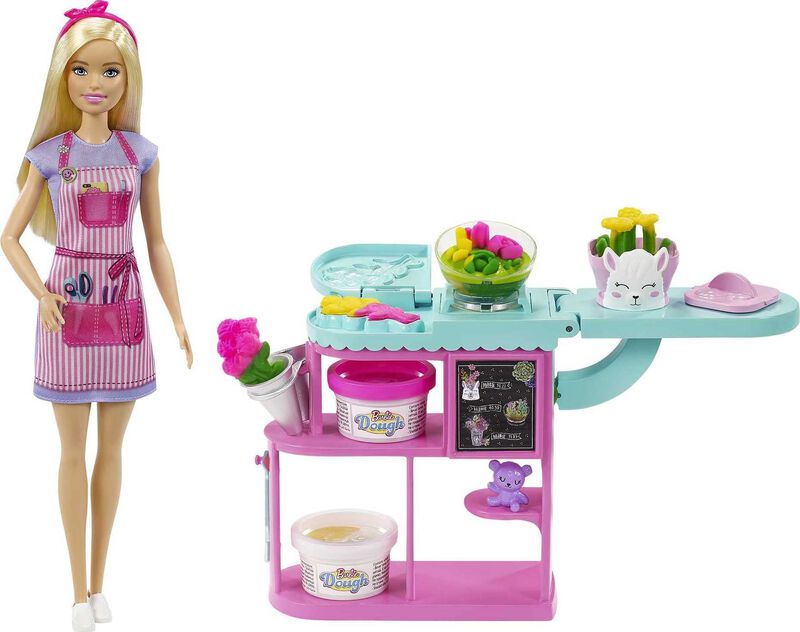 Mu&ntilde;eca Barbie Florist De Playset Con Estaci&oacute;n P... image number null