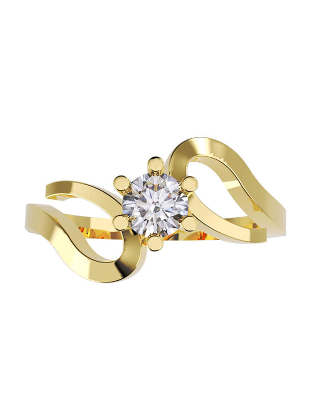 Anillo de Compromiso de 14K con Diamante de Lab... image number null