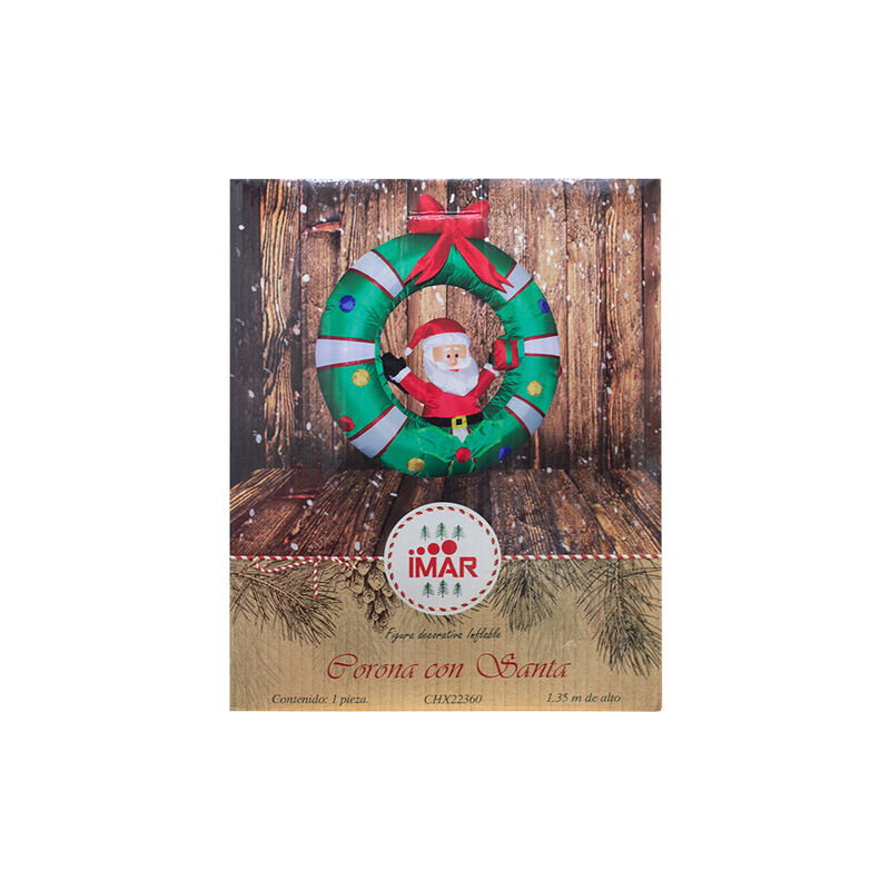 Inflable Corona con Santa Claus de 1.20 M, deco... image number null