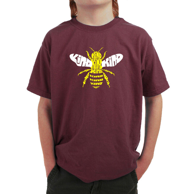 Camiseta Word Art para Ni&ntilde;o - Bee Kind - Granat... image number null