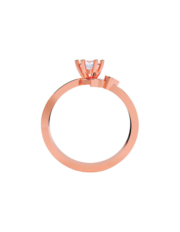 Anillo de Compromiso en Oro de 10K con Circonia... image number null