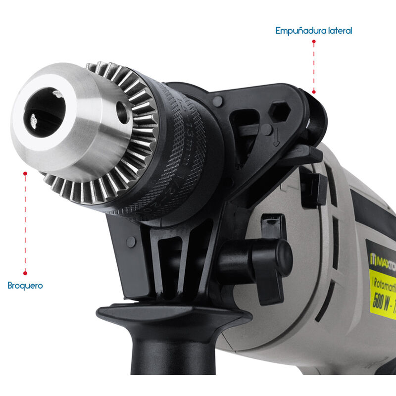 Taladro Rotomartillo Maxtool 500W de 3/8 pulg image number null