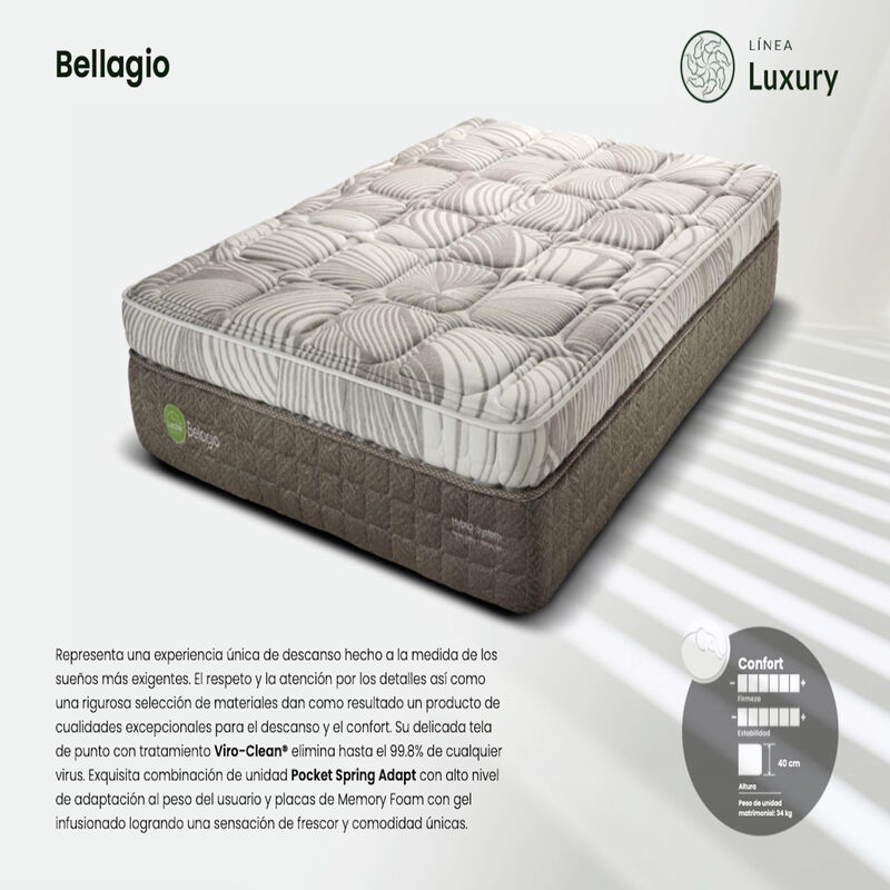 Colch&oacute;n Individual Lester Bellagio - L&iacute;nea Luxu... image number null