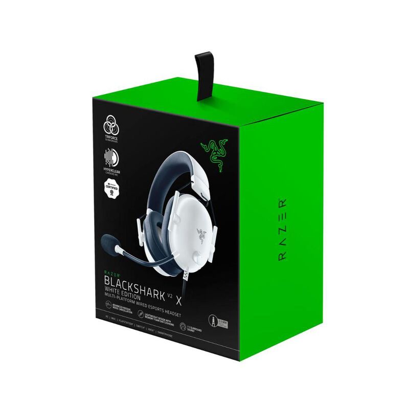 Razer BlackShark V2 X Wired Gaming Headset Whit... image number null
