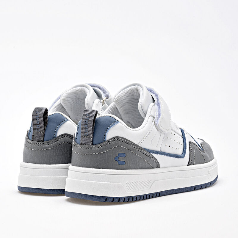 Charly Tenis urbano para ni&ntilde;o blanco gris azul,... image number null