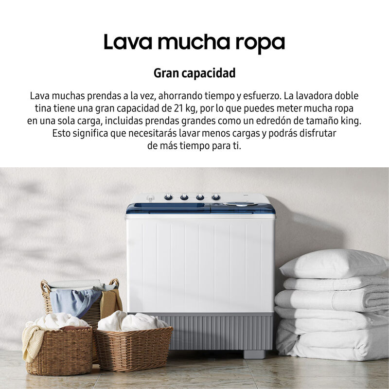 Lavadora Samsung 21Kg Doble Tina Gran Capacidad... image number null