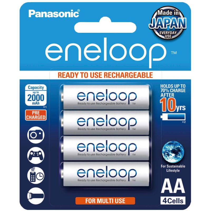 Panasonic Recargable Eneloop Aa Con 4 Piezas Bk... image number null