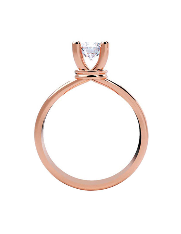 Anillo de Compromiso en Oro Rosa 14K con Circon... image number null