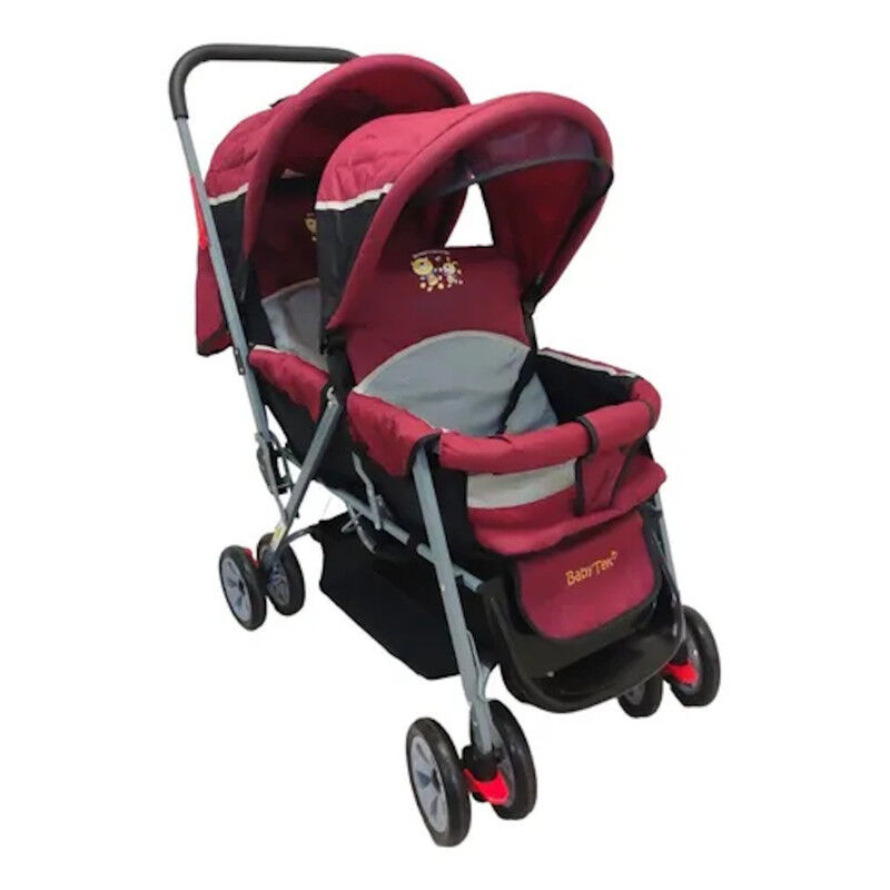 Carriola Gemelar Rosa Moderna Beb&eacute; Y Ni&ntilde;o Doble... image number null