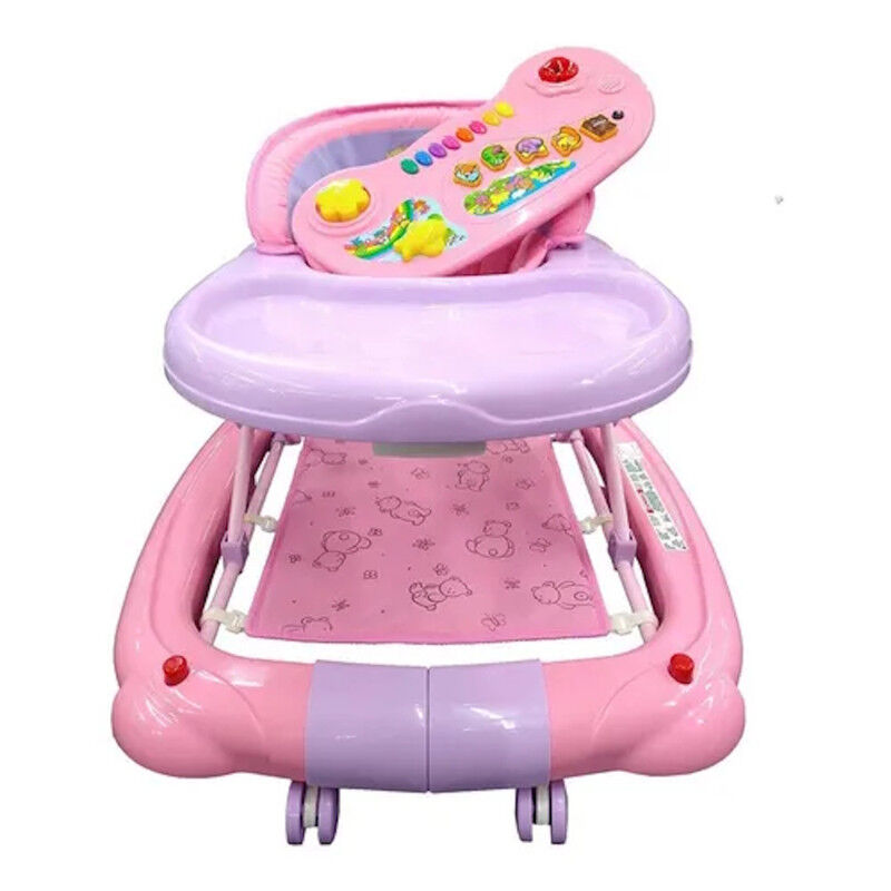 Andadera Mecedora Rosa 2 En 1 Para Bebe Rosa Ta... image number null