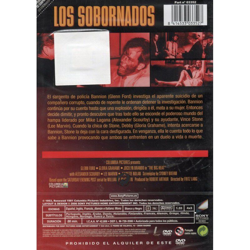 Los Sobornados [dvd] (1953) The Big Heat image number null