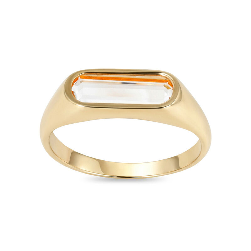 Anillo De Oro Amarillo 14k Con Cuarzo Amarillo ... image number null