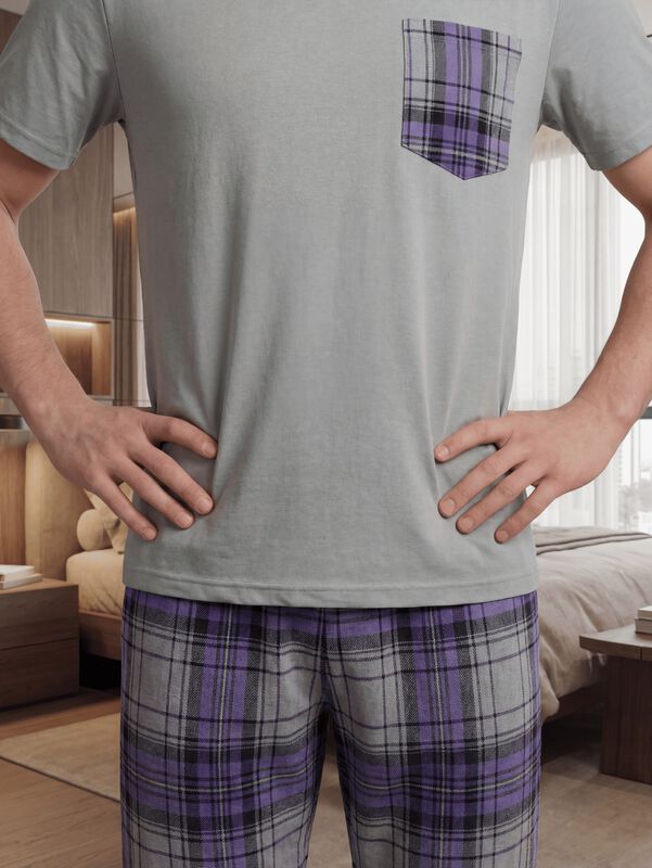 Conjunto 2 Piezas Pijama Malabis Pij-0104 Gris ... image number null