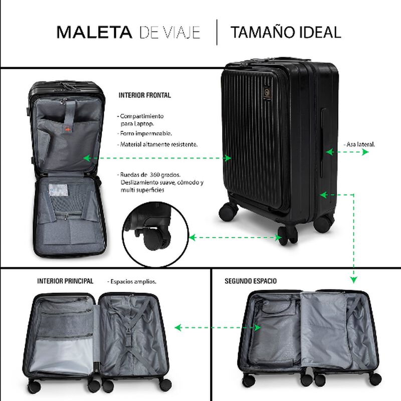 Maleta De Viaje 10 Kg Usb Equipaje De Mano image number null