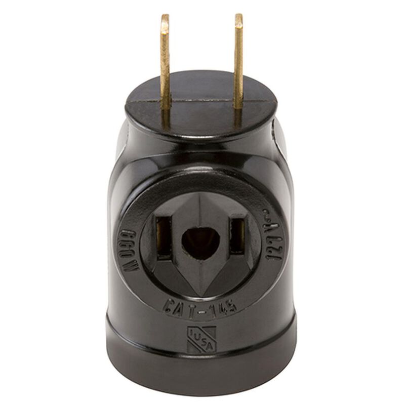 Portal&aacute;mpara de baquelita tipo clavija dos cont... image number null