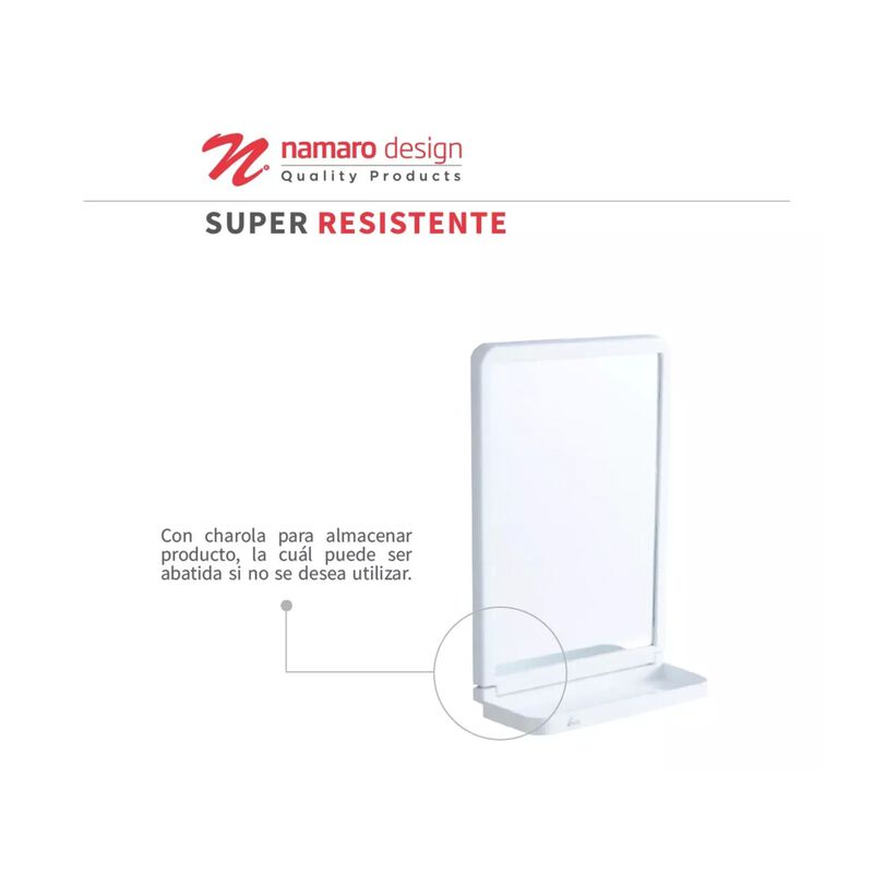 Espejo De Succi&oacute;n Para Ba&ntilde;o Namaro Design image number null