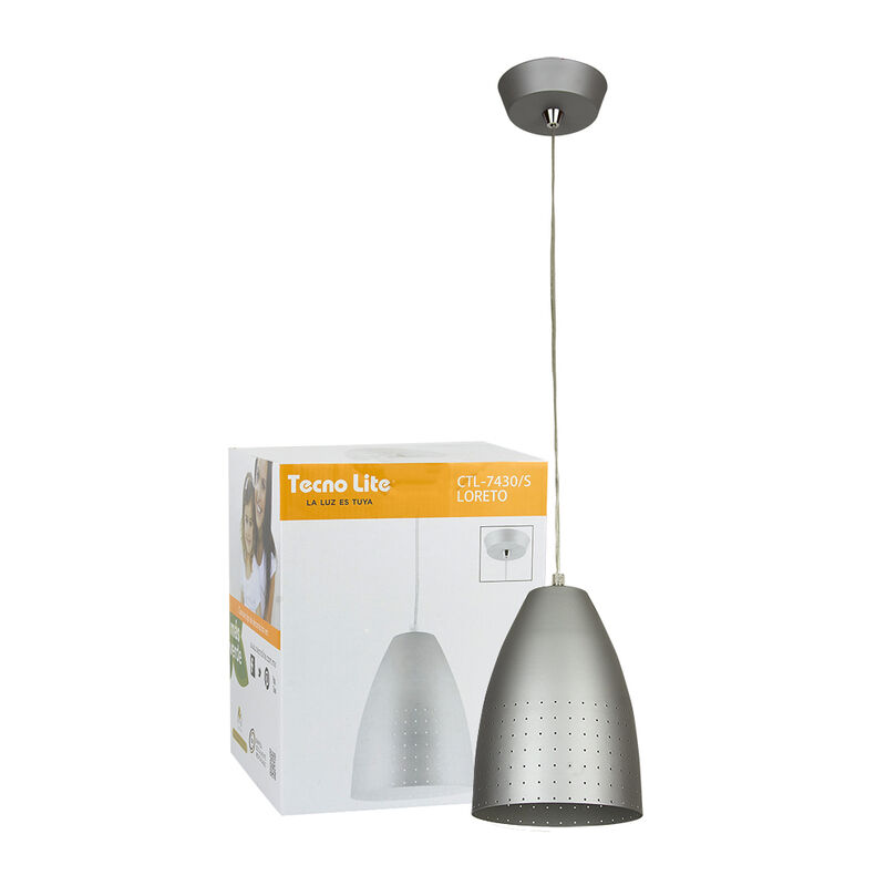 Lampara Colgante Color Aluminio Satinado Alumin... image number null