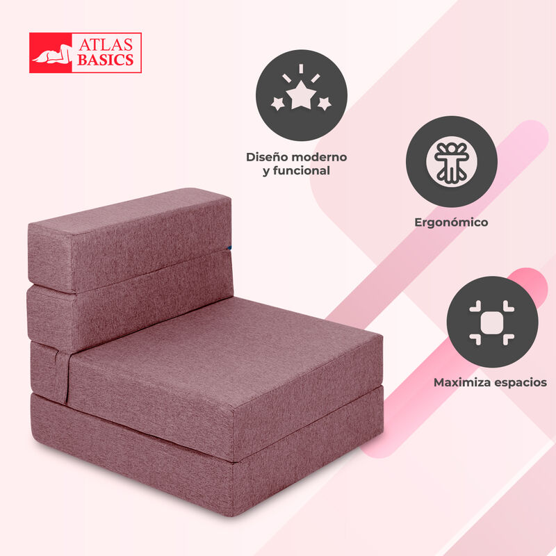 Sillón Plegable Tipo Puff Atlas Basics Gris Cla... image number null