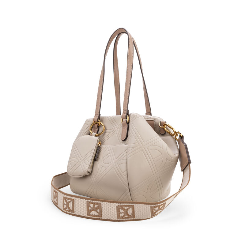 Bolsa Tote Chica Con Monedero Color Camel image number null
