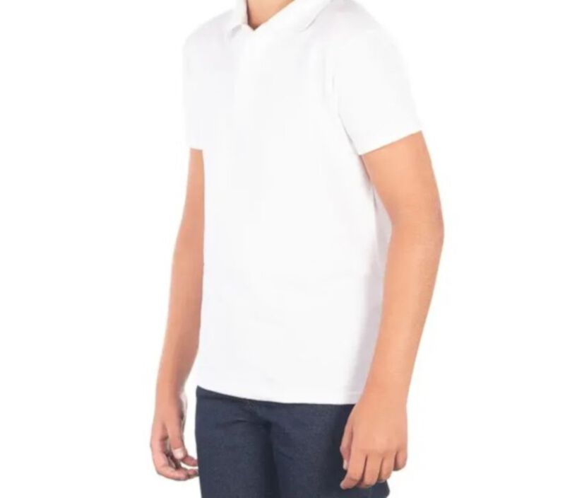 Polo Piqué Infantil/Juvenil Blanco – 100% Algod... image number null