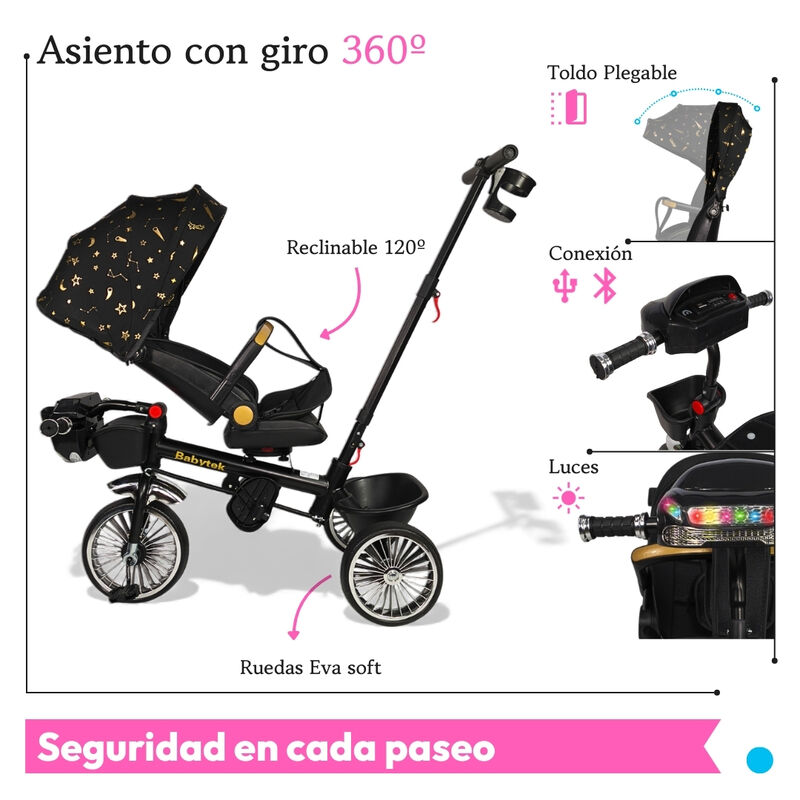 Triciclo Infantil Evolutivo Carriola Para Beb&eacute; ... image number null