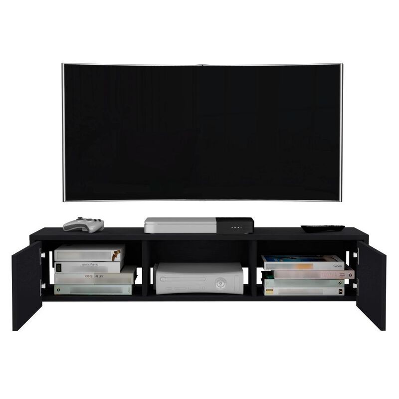 Mesa Para Tv Flotante Gleid Wengue  Virtual Mue... image number null