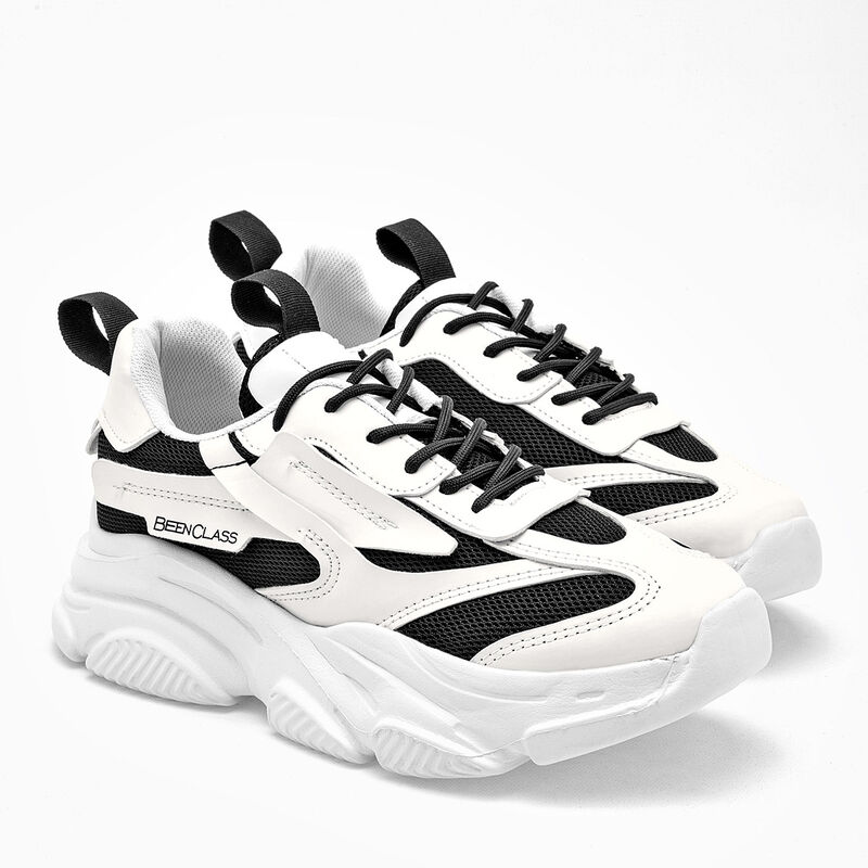 Been Class Tenis urbano para mujer blanco negro image number null