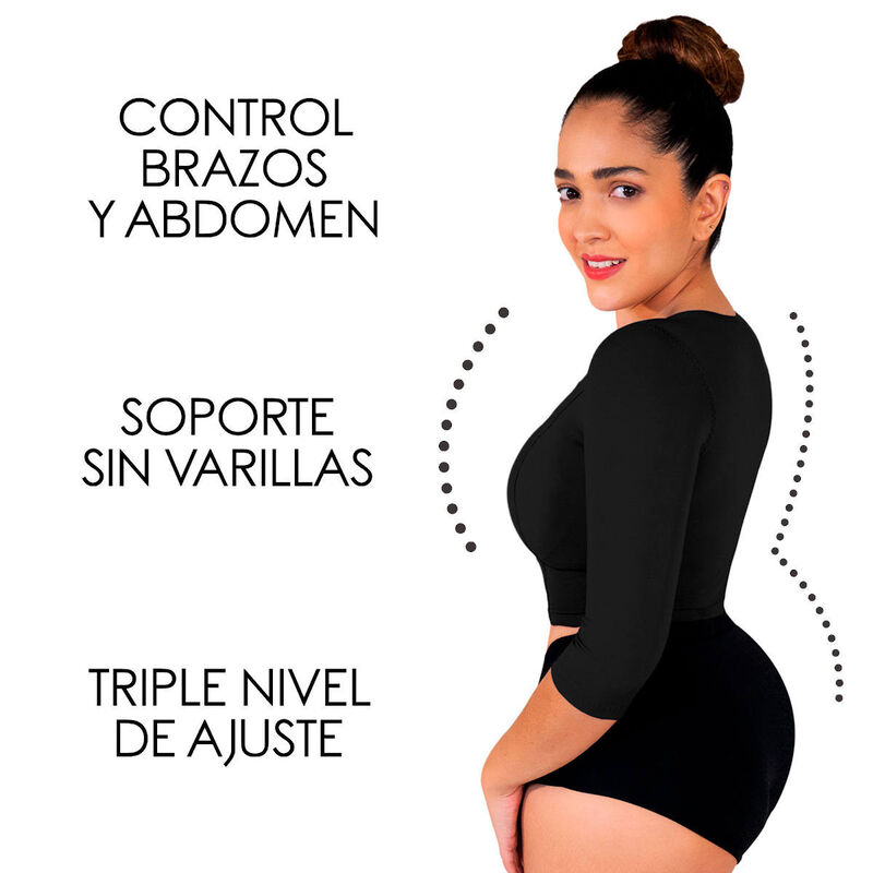 Faja slim top senos libres Negro XXG image number null