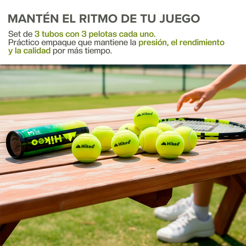 Pelotas de Padel 9 Piezas (3 Tubos Presurizados... image number null